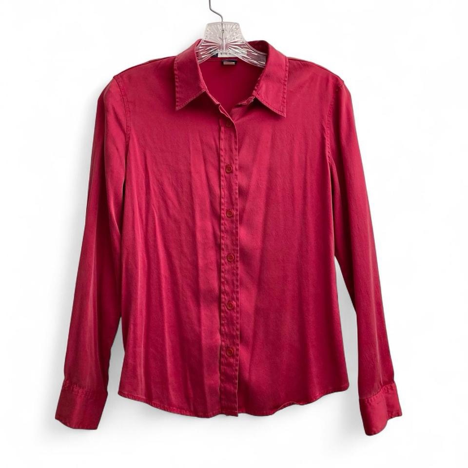 Vintage Gap Silk Stretch Classic Button Up Blouse Classic 90s Preppy